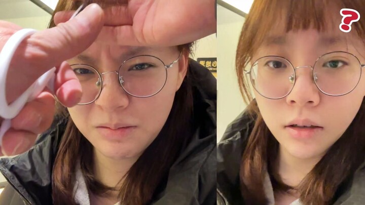 Dad insisted on cutting my bangs for me—and I was totally confused when he was done!