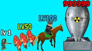 ĐẠI TƯỚNG CƯỠI NGỰA Tiến Hóa Evolving MÁY BAY B52 NÉM Bom NGUYÊN TỬ Army Commander Top Game Thành EJ