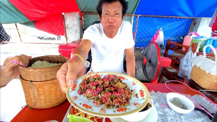 ก้อยขมส้มตำที่เขียงเนื้อรุ่งโรจน์