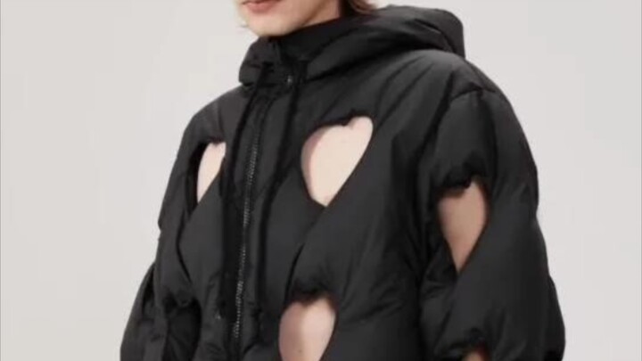 Ripped-style down jacket—worth having