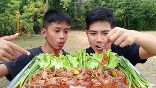 กินยำกุ้งสด พริก100เม็ด กับน้อง1โลครึ่ง