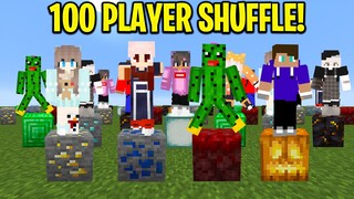 Minecraft: I Made a 100 Player BLOCK SHUFFLE!