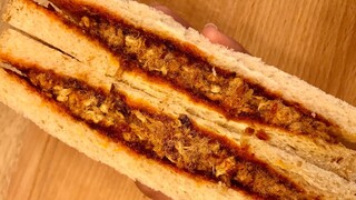 Chili Paste with dried shredded pork sandwich | แซนวิชหมูหยองพริกเผา