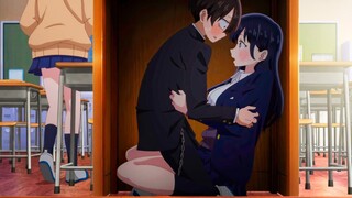Pulled a girl under his desk to avoid revealing their "real" relationship in front of his classmates