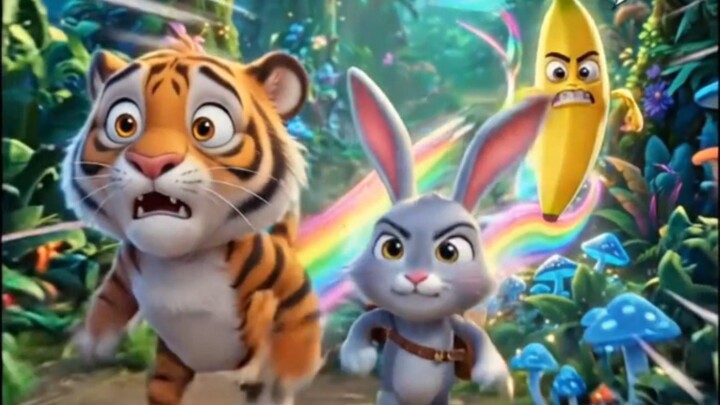 “The Magic Banana Made Bunny SUPER FAST! 🍌😂 | Funny Cartoon #Shorts”