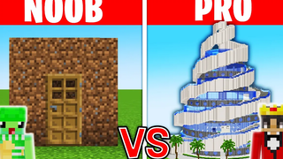 NOOB vs HACKER ฉันโกงในการสร้างความท้าทาย (Minecraft)