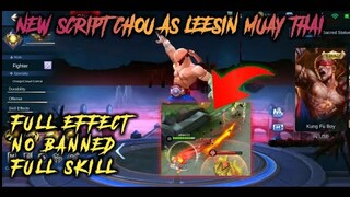 Script Skin chou as Lee sin league of legends work101%👌😱 mobile legends 2021