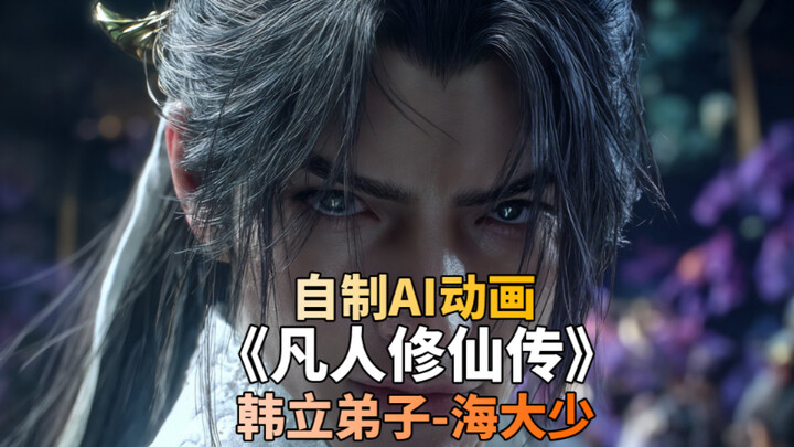 อนิเมชัน AI ที่ทำเอง เรื่องราวการฝึกตนของสามัญชน ไห่ต้าเส้า ศิษย์ที่หล่อที่สุดของหานลี่