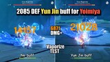 Yun Jin buff with 2085 DEF | Yoimiya Test | Genshin Impact
