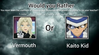 Would you Rather Detective conan Edition Anime Quiz  لو خيروك فرع   المحقق كونان تحدي انمي