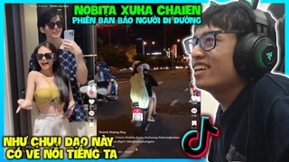NHƯ CHUU M5 CÙNG KHỦNG LONG VĂN HIỆN VÀ HÁT NOBITA XUKA BÁO NGOÀI ĐƯỜNG | HÙNG AKIRA XEM TIK TOK VN