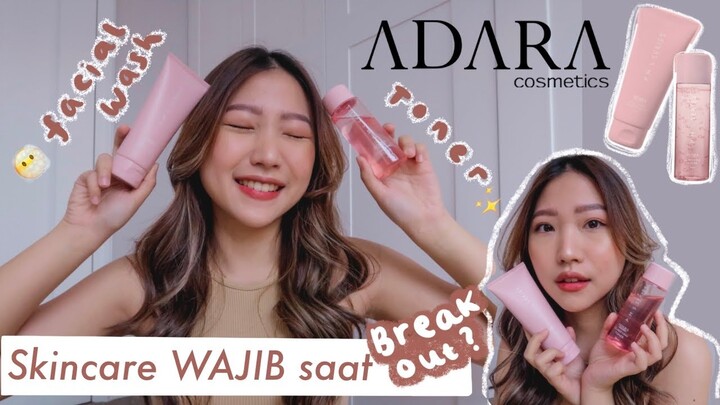 Skincare LOKAL WAJIB waktu breakout! 🌝 / ADARA P.M.S Series Facial Wash + Toner REVIEW 😳 / INDO