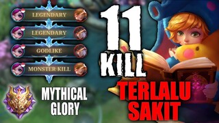 Nana Gajah Terlalu Sakit!! 11 Kill Tanpa Mati!! Gendong Tim di Mythical Glory!! Gameplay Nana 2023