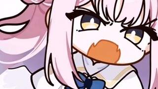 Cute student breathing