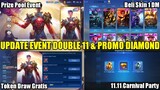 UPDATE EVENT DOUBLE 11 WISH & PROMO DIAMOND MOBILE LEGENDS!! PRIZE POOL EVENT DOUBLE 11, SKIN 1 DM