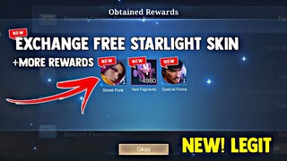 NEW! EXCHANGE FREE STARLIGHT SKIN AND RARE SKIN FRAGMENTS! LEGIT! NEW EVENT! | MOBILE LEGENDS 2023