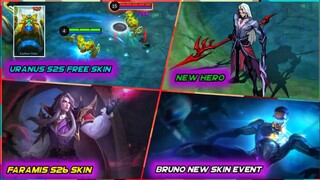 S25 FREE URANUS SKIN - FARAMIS S26 SKIN - NEW HERO ARLOTT - NEW BRUNO SKIN EVENT - NEW EMOTES MLBB