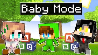 We Played Minecraft In BABY MODE!