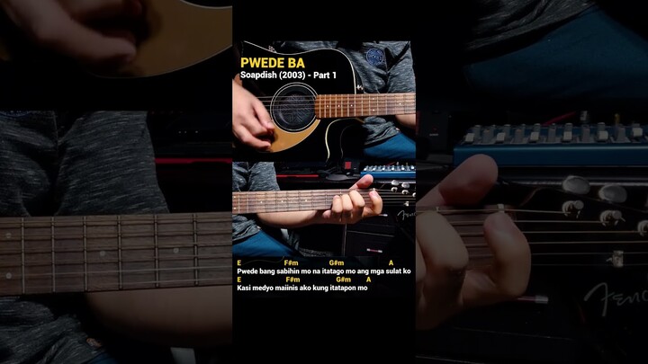 Pwede Ba - Soapdish (2003) Easy Guitar Chords Tutorial with Lyrics part 1 SHORTS