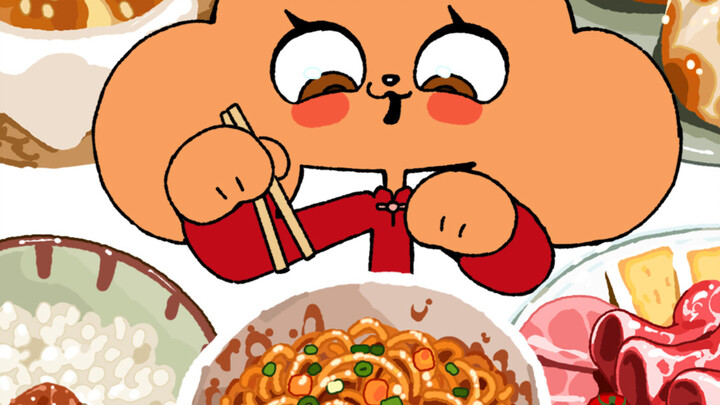 อนิเมชันต้นฉบับ｜น้องหมาชิมอาหารเช้าหลากหลายชนิด