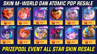 SKIN STUN & M-WORLD DAN SKIN ATOMIC POP RESALE DI EVENT ALL STAR DRAW DI ORIGINAL SERVER MLBB