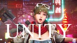 Three girls dancing in a cyberpunk city [Unity real-time rendering]