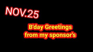 BIRTHDAY GREETINGS FROM MY SPONSOR #birthdaygreetings #kamoimoi