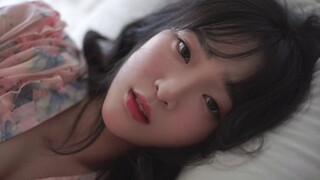 ستايل الغموض العذري جيانغ رن تشينغ، فستان زهري مع أزهار