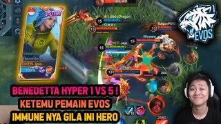 BENEDETTA HYPER 1 VS 5 ! LAWAN PLAYER EVOS ! GG GAMING - Mobile Legends