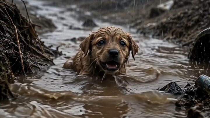 A Farmer Rescued a Puppy from the Storm ❤️🐶