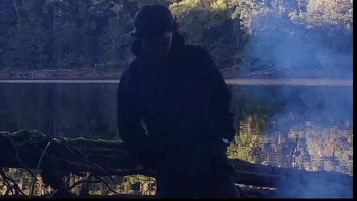 Experiencing peace by the lakeside