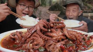Countryside Recipe & Mukbang | Spicy Octopus