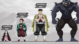 Demon Slayer Character Heights (Visualization) I Otaku Senpai Comparisons