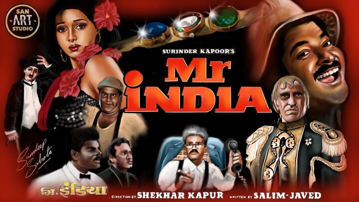 Mr. India 1987 | Anil Kapoor | Sridevi | Amrish Puri | Satish Kaushik | Art In Procreate