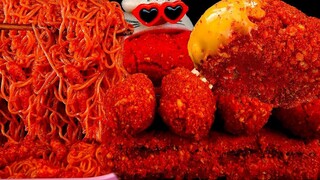 บะหมี่ชาวอินโดนีเซีย & ชีส Cheetos ยักษ์ & โชว์การกินไก่ Cheetos!