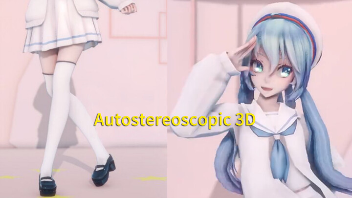 [MMD·3D] mikuในชุดนักเรียน น่ารักสุดๆ | ไม่มีอุปกรณ์ VR ก็ดูภาพ 3D ได้