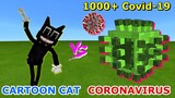 CARTOON CAT vs. 1000+ CORONAVIRUS (Covid-19) in Minecraft PE | THAT'S ALL, FOLKS!