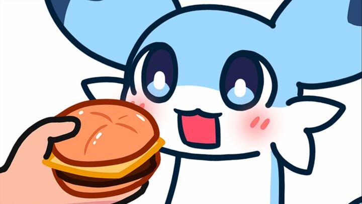 Vượn Tử, bạn có thể ăn bánh hamburger phô mai [hoạt hình]