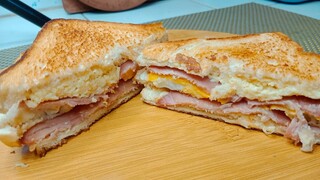Ham, Cheese and Egg Sandwich | Breakfast Idea | Met's Kitchen