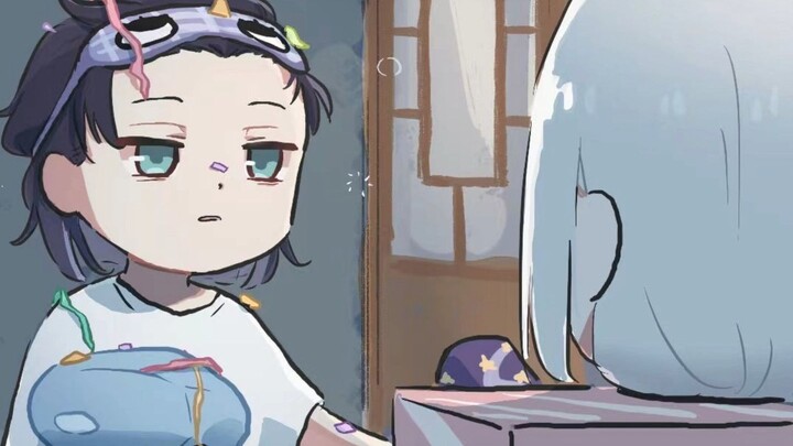 【السيد الضعيف القلب】 شِن خه: وصلت الساعة 12، عيد ميلاد سعيد! يِه لان:…