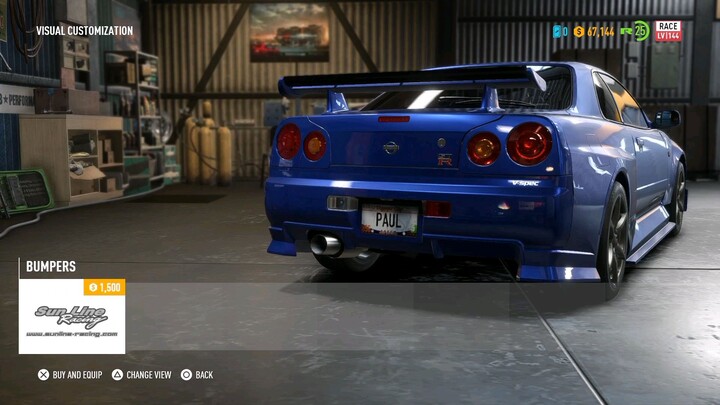 build skyline GTR R34 -NFS Payback