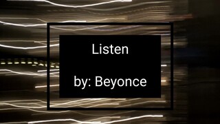 Partida naka upo lang ang pagkanta ng. Listen by Beyonce