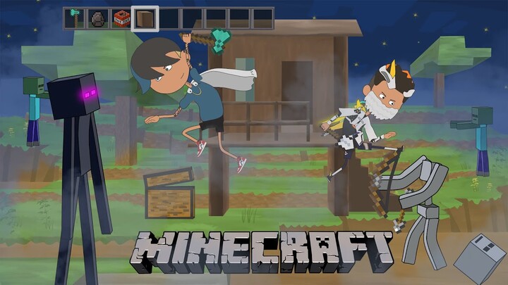 Ketika player free fire terjebak di dunia Minecraft - animation minecraft free fire