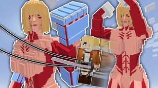 Titan Nữ Hình Siêu &quot;Khủng&quot; khiếp trong Minecraft | Minecraft Attack on Titan