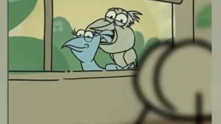 Early morning bird peeks its head out