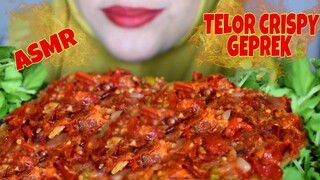 ASMR TELOR DADAR GEPREK CRISPY || SUPER PEDAS || LALAPAN MENTAH || ASMR INDONESIA