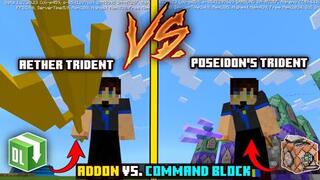 Minecraft Aether Trident [Addon] Vs. Poseidon's Trident [Command Block] Experiment