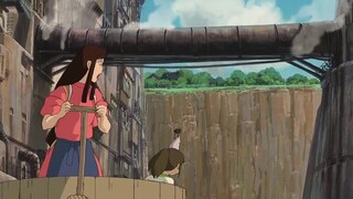 [ Spirited Away ] Chihiro saves half of the pill given by the river god to the white dragon and half