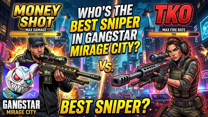 MONEY SHOT VS TKO! Mana Sniper Terbaik di Gangstar Mirage City?