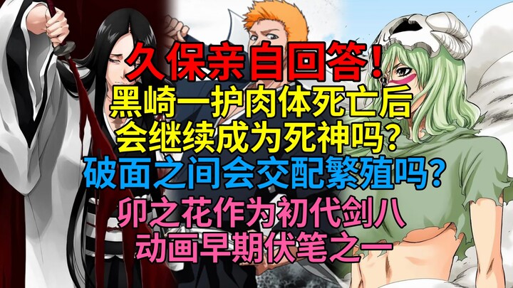 久保亲自回答！黑崎一护死后会继续成为死神吗？破面之间会交配繁殖吗？卯之花作为初代剑八的早期伏笔